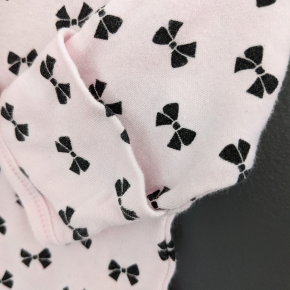 Pink sleep gown with black bow print - Picture 4 of 4